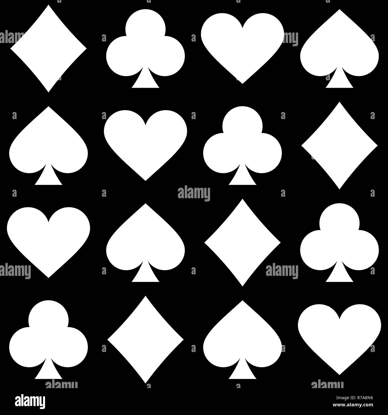 Playing card seamless pattern Stock Photo