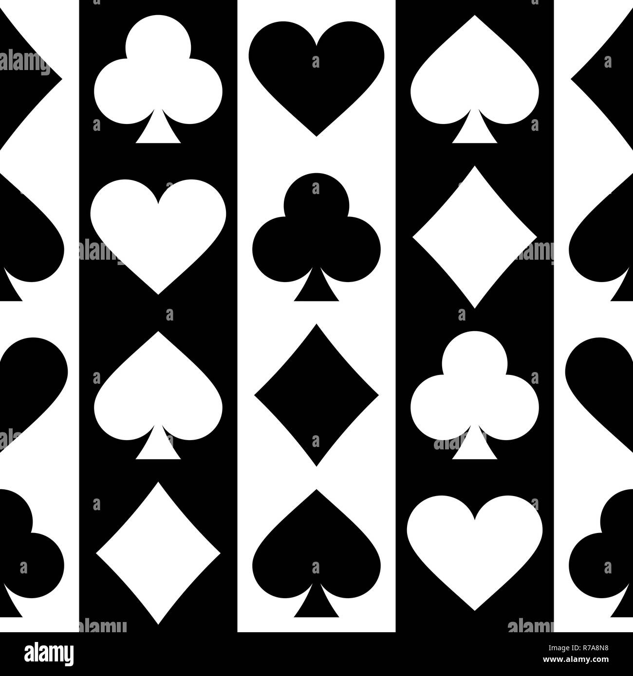 Playing card seamless pattern Stock Photo