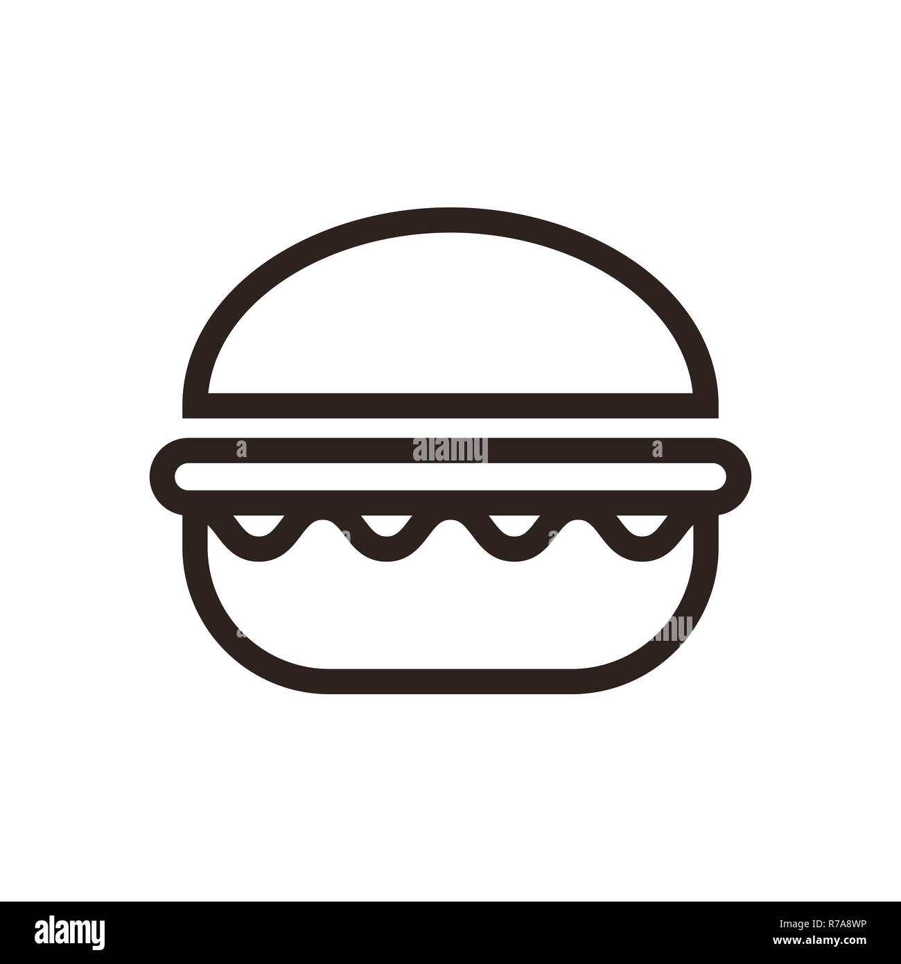 Hamburger icon  isolated on white background Stock Photo