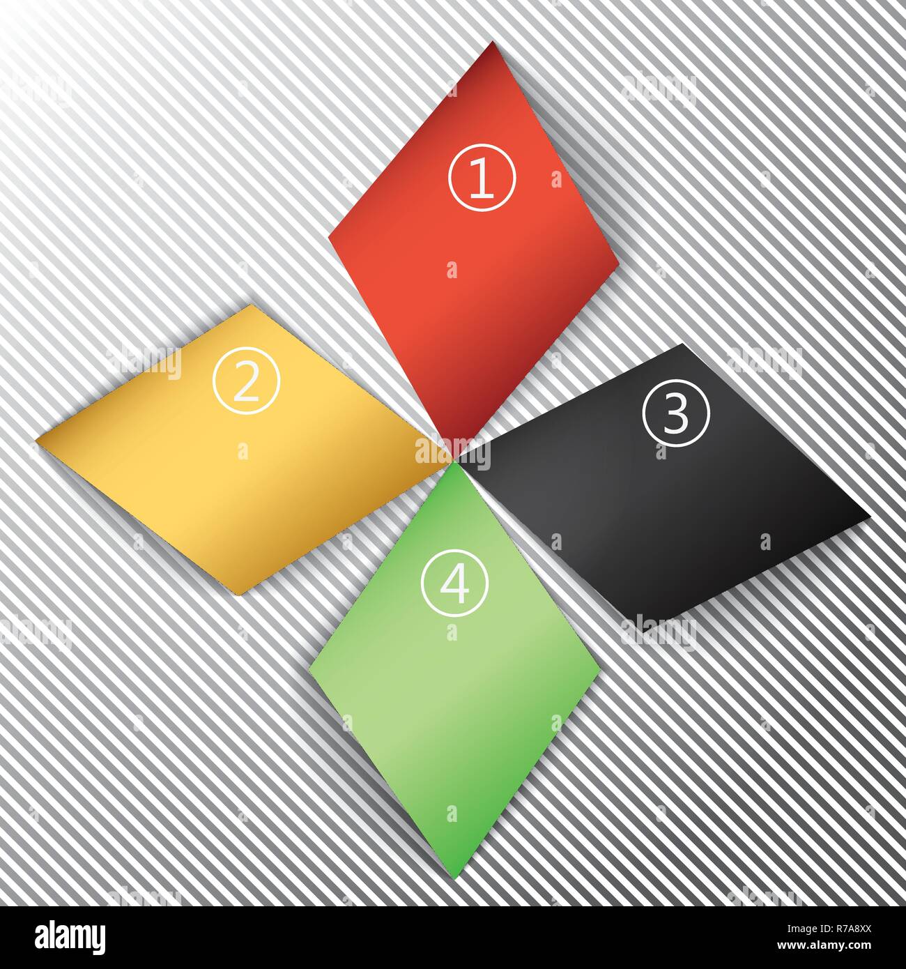 Rhombus Layout Modern business rhombus origami style options banner. Vector ...