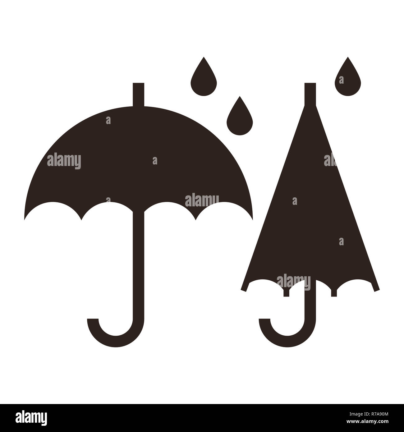Umbrella isolated on white background Stock Photo - Alamy