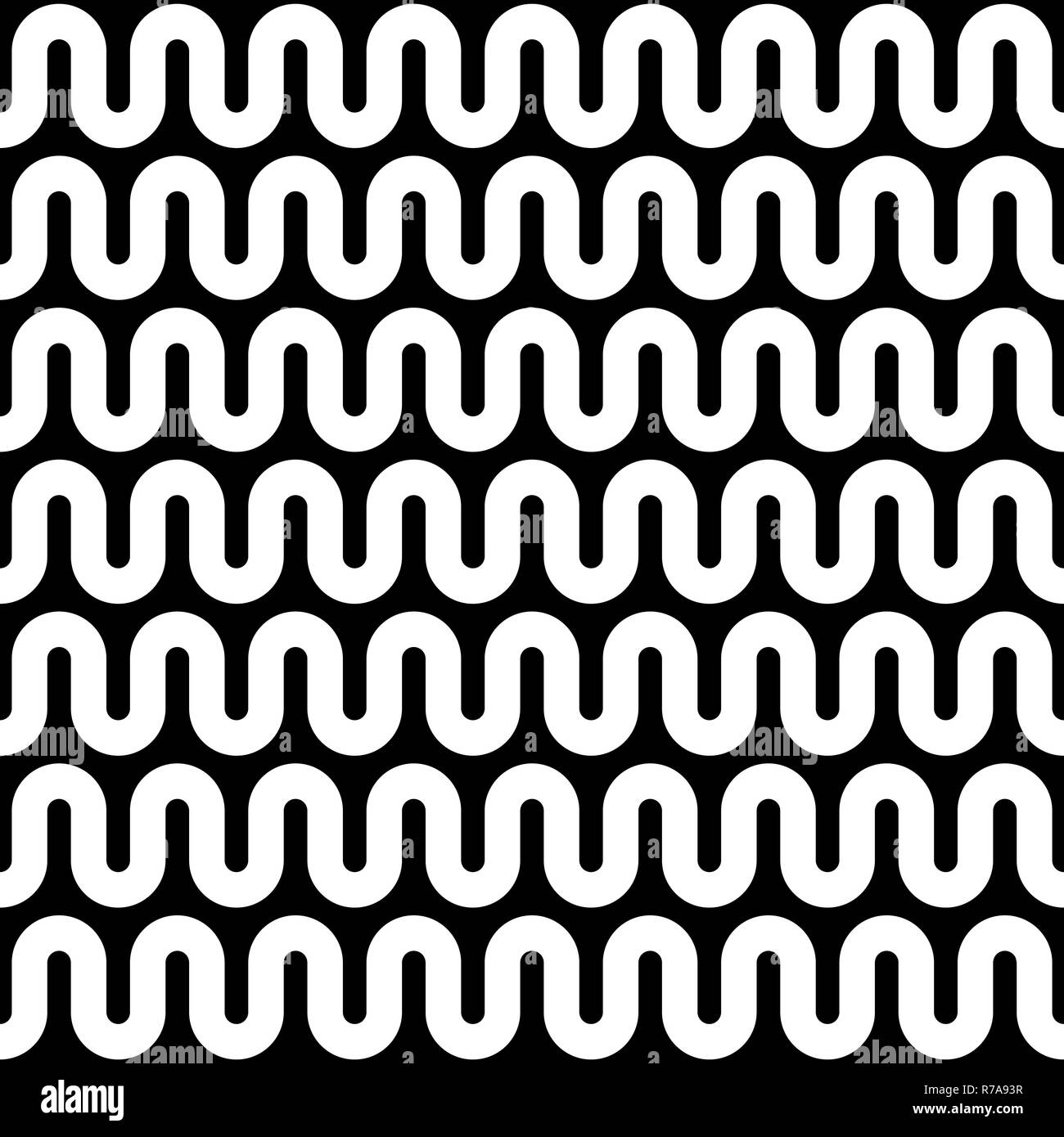 Seamless abstract pattern, waves in black and white Stock Photo - Alamy