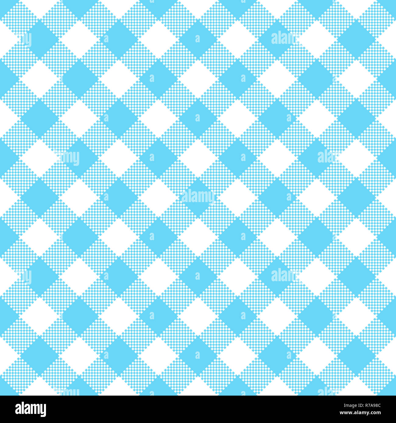 Blue and white tablecloth pattern Stock Photo