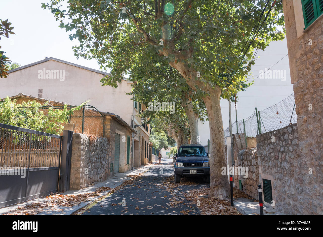 Soller, Mallorca, Spain - July 20, 2013: Off-road car Toyota Land Cruiser Prado J90 is parked on the street. Stock Photo