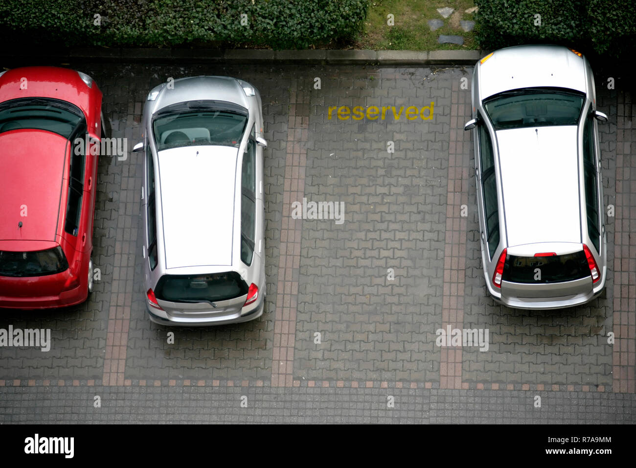 parked cars in parking lot Stock Photo Alamy
