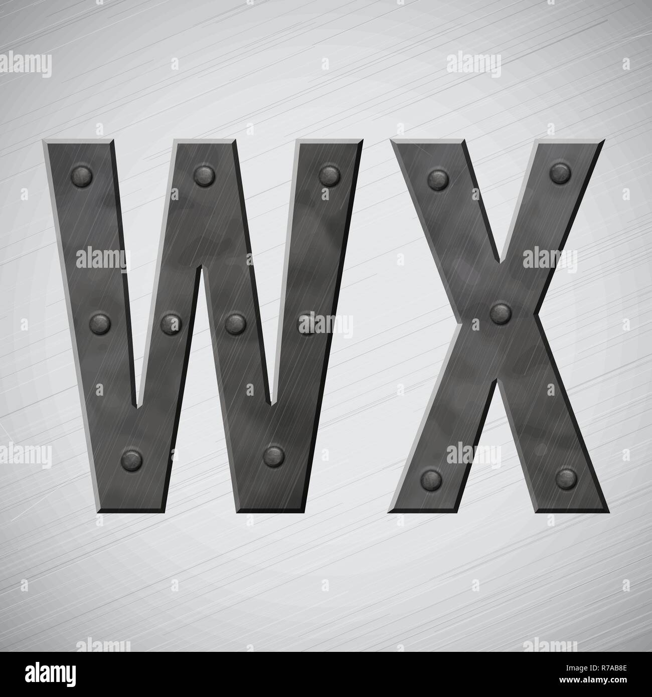 Metal symbols with bolts. Vector illustration Stock Vector Image & Art