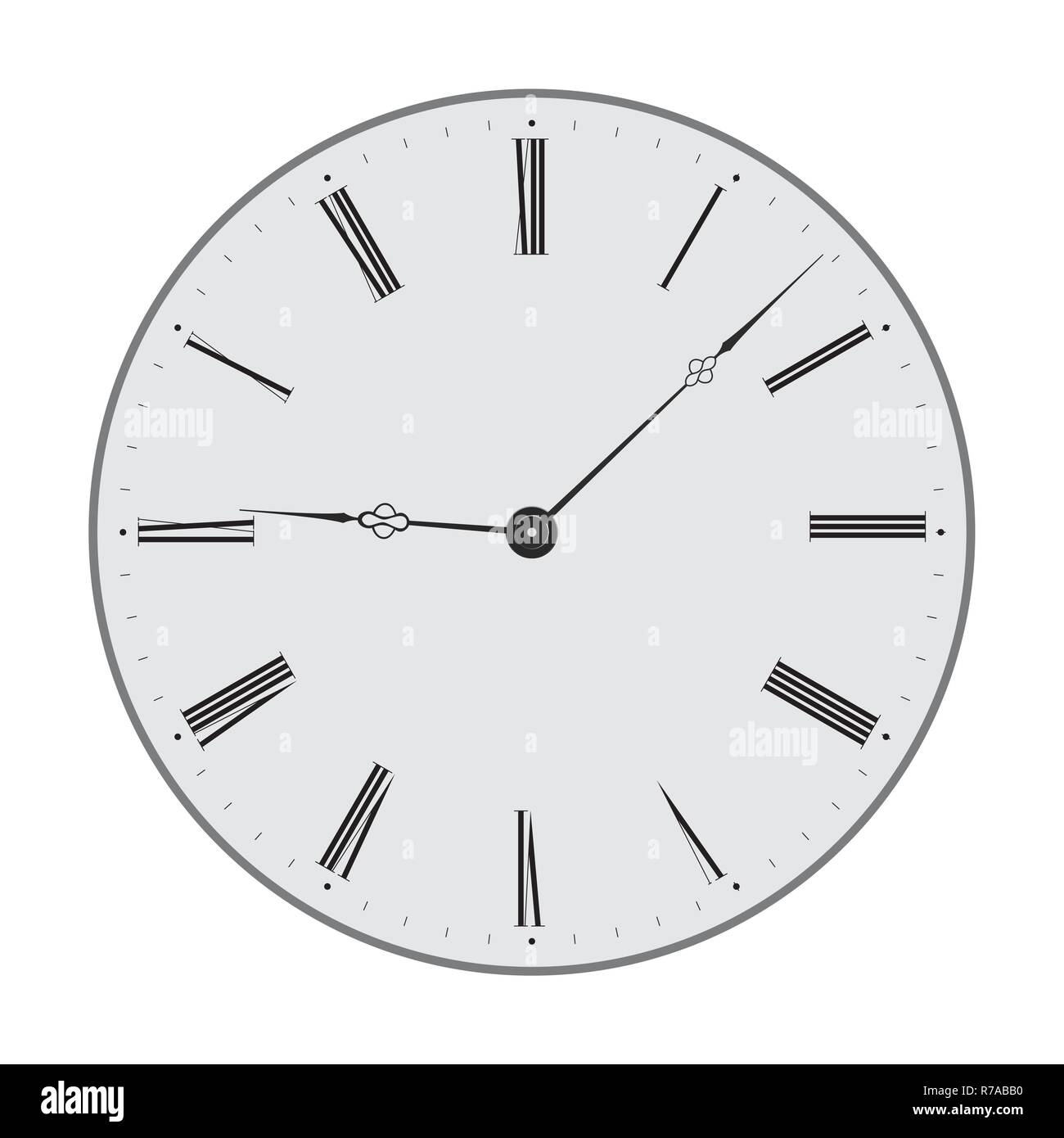 Clock. Vector illustration isolated on white background. Stock Vector