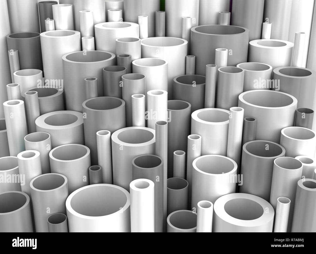 Grey Industrial Plastic Pipes Stock Photo Alamy