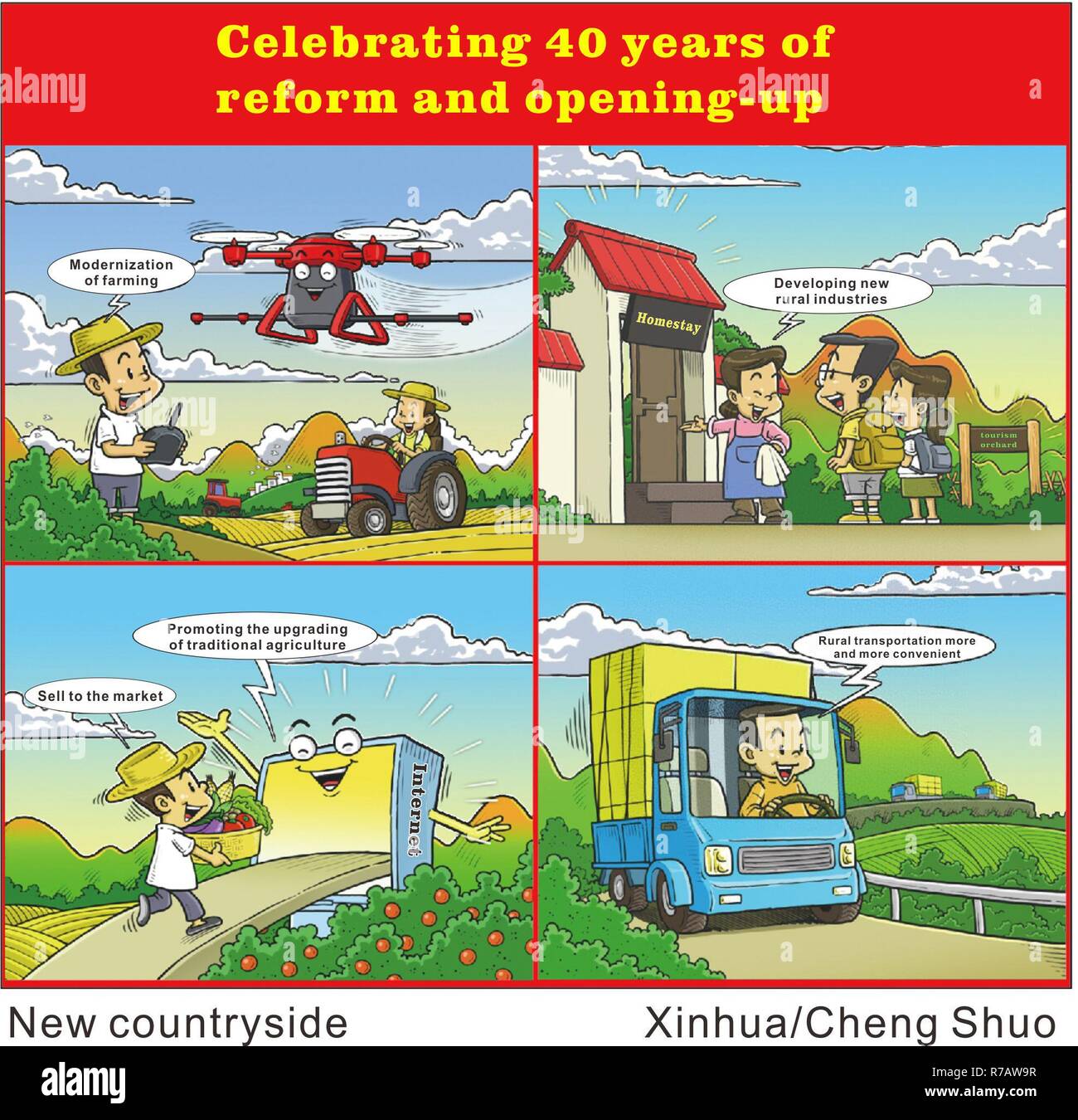 Beijing, China. 30th Nov, 2018. Comics show the changes in the ...