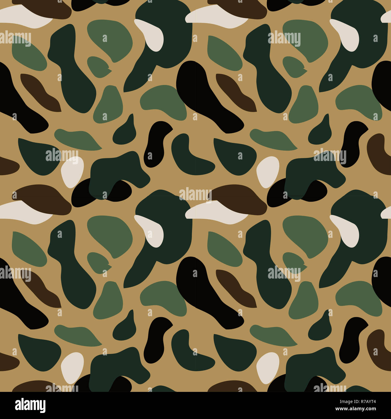Soldier khaki camouflage seamless background hi-res stock