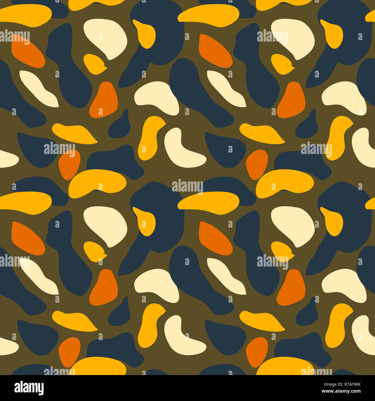 Camouflage pattern background seamless vector illustration. Classic