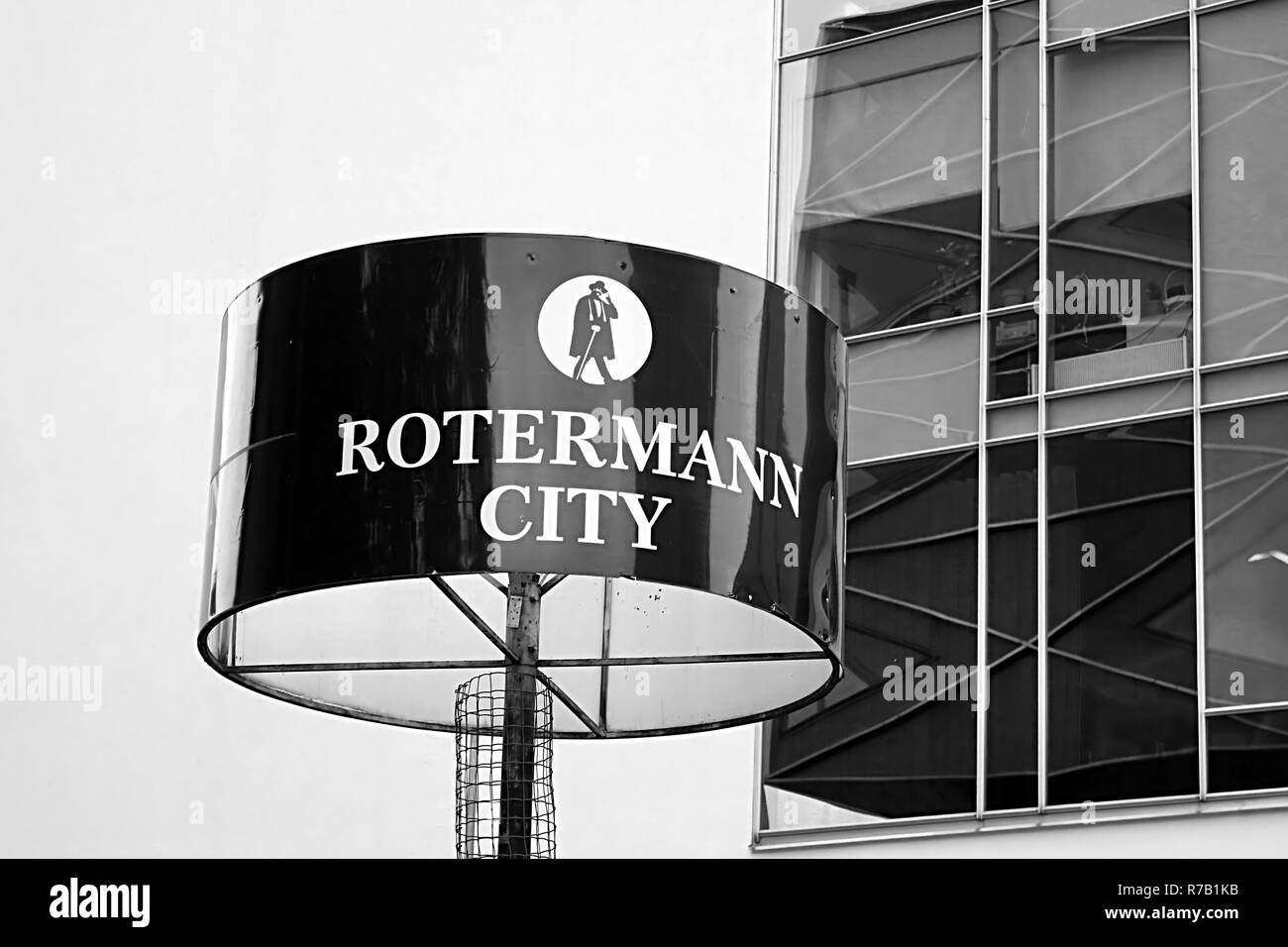 TALLINN, ESTONIA - AUGUST 29, 2018: Rotermann Quarter is located in the very heart of Tallinn, between the Old Town and the city centre, Stock Photo