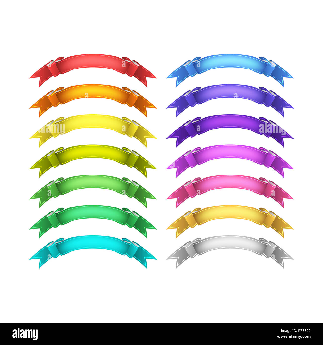 R&b Ribbon vector ribbons set Stock Photo - Alamy
