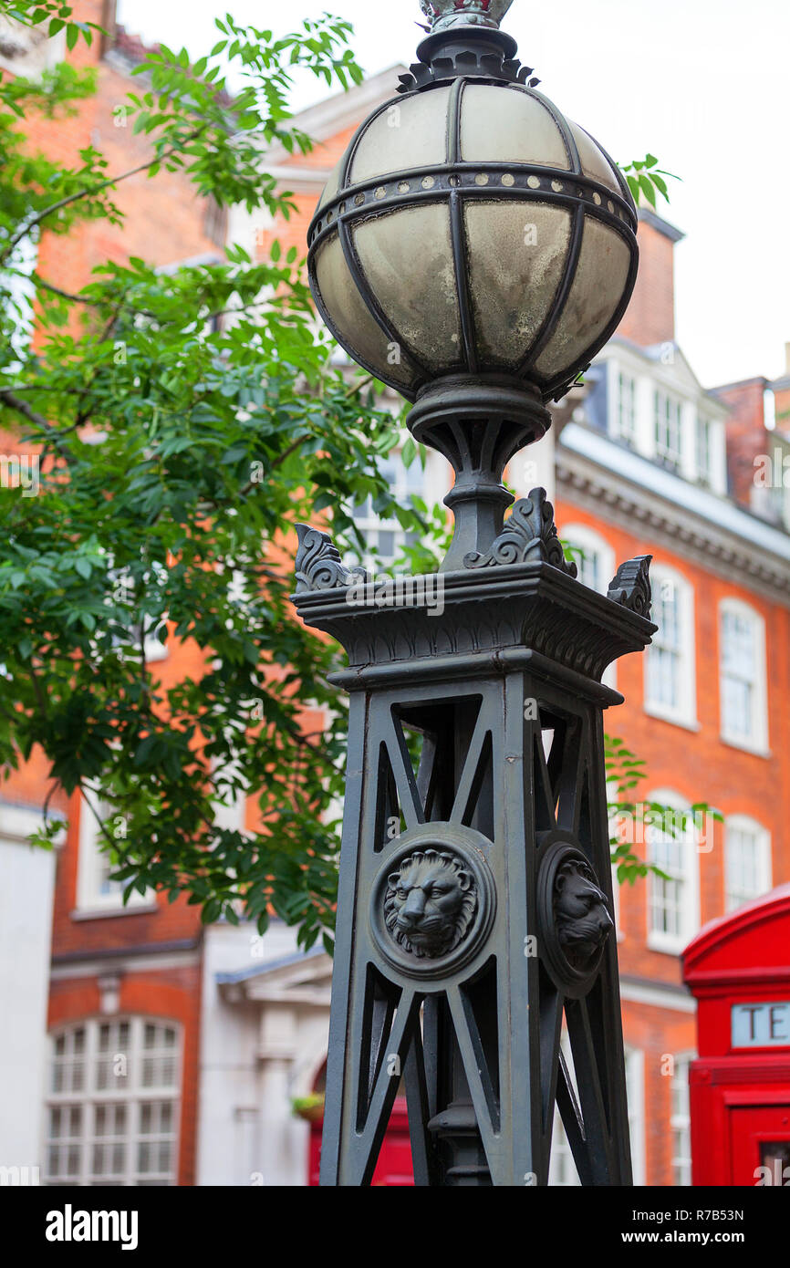 Decorative street lamp on a London street, London, United Kingdom Stock