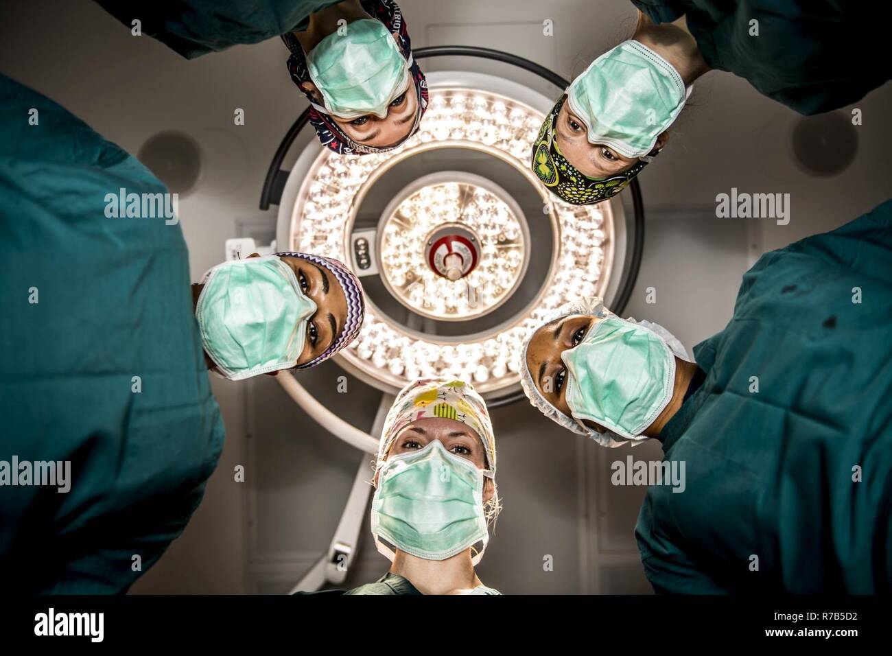 FORT BELVOIR, Va. (April 12, 2017)  Female surgeons of the Belvoir Hospital take a moment to recreate a recent image from the New Yorker magazine as a display of pride and diversity. Stock Photo