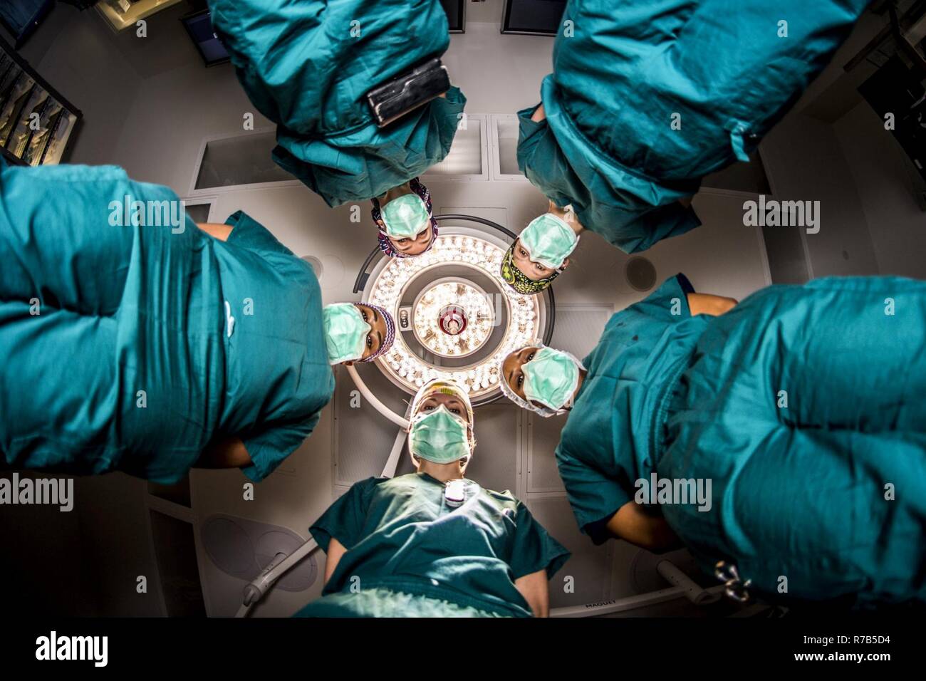 FORT BELVOIR, Va. (April 12, 2017)  Female surgeons of the Belvoir Hospital take a moment to recreate a recent image from the New Yorker magazine as a display of pride and diversity. Stock Photo