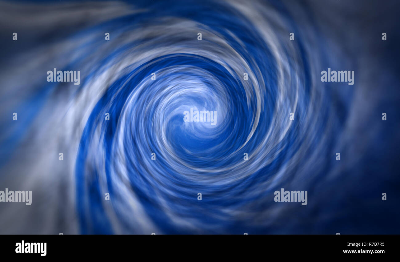 Travel by time tunnel. Abstract concept of wormhole, time vortex, science and physics 3D illustration. Stock Photo