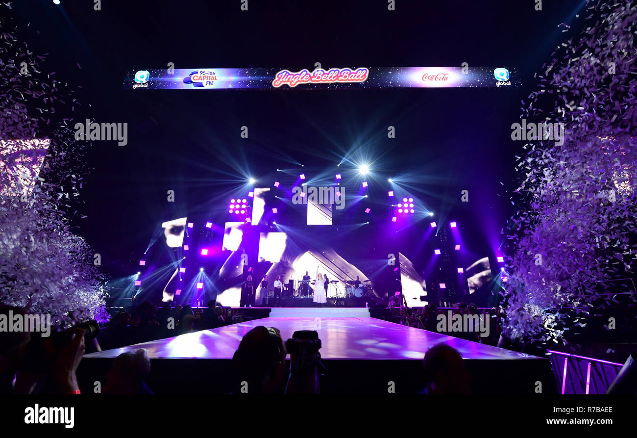 Ellie Goulding on stage during day one of Capital's Jingle Bell Ball