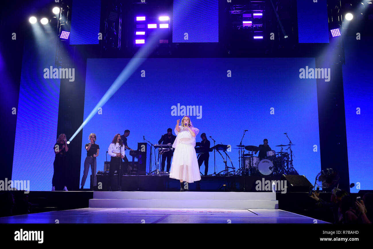 Ellie Goulding on stage during day one of Capital's Jingle Bell Ball