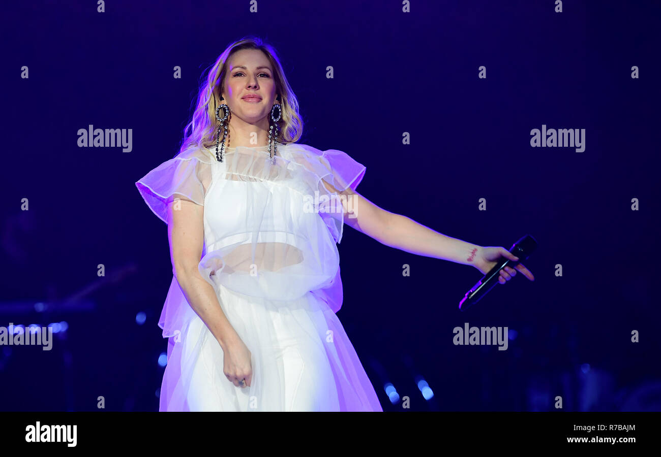 Ellie Goulding on stage during day one of Capital's Jingle Bell Ball