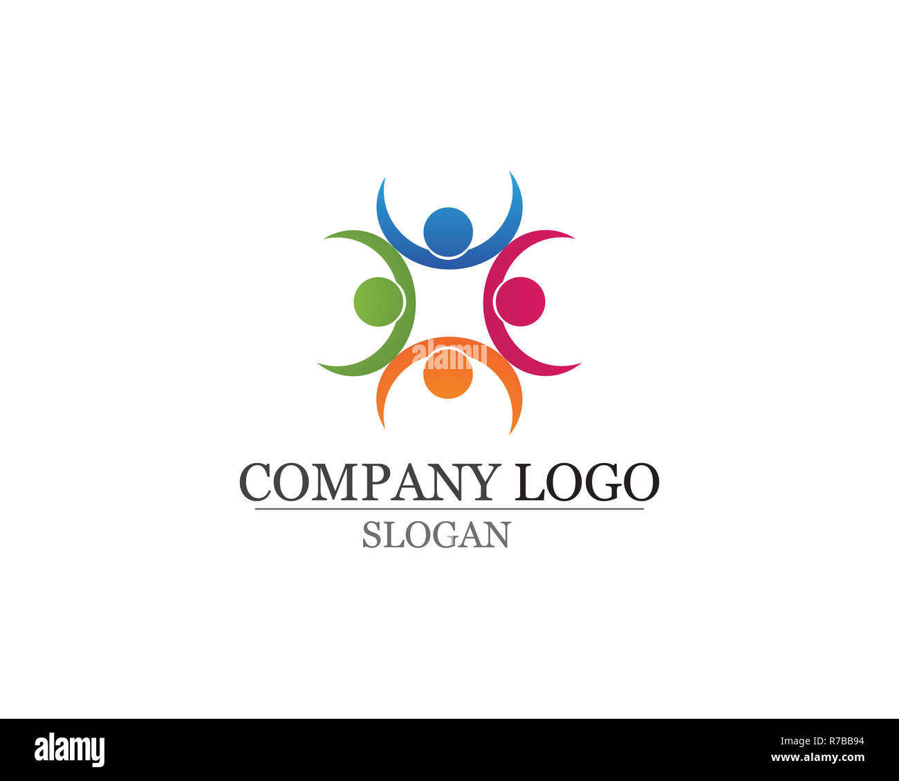 Community people care logo and symbols template Stock Photo