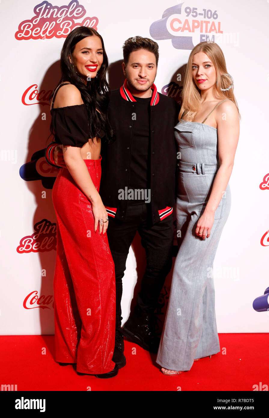 Lennon Stella, Jonas Blue and Becky Hill during the media run on day
