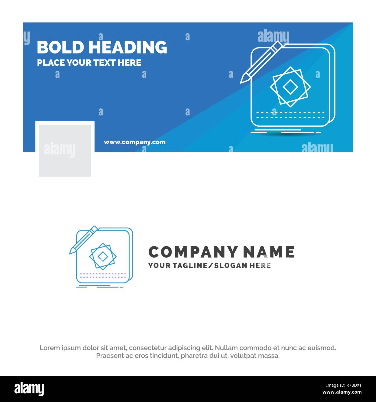 Blue Business Logo Template For Design App Logo Application