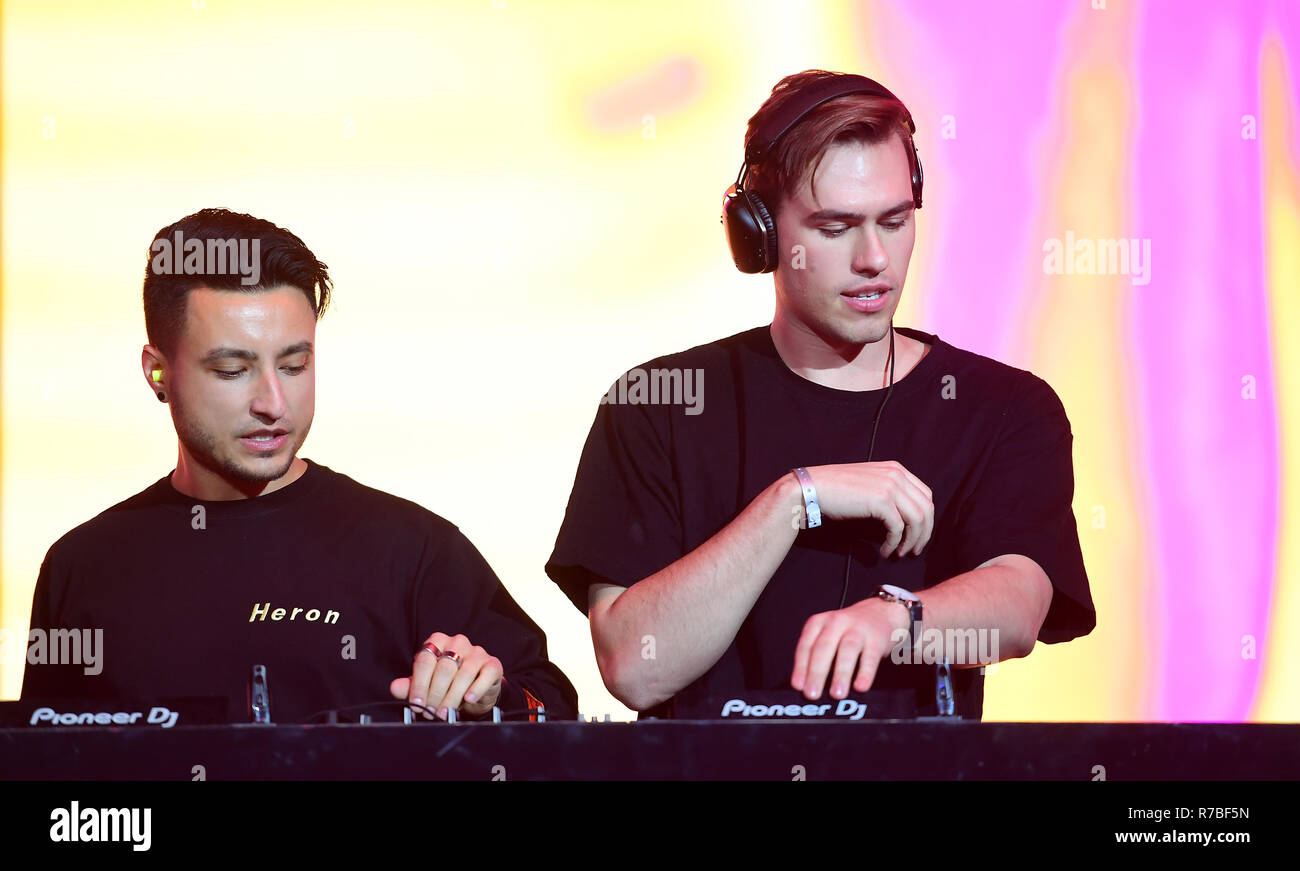 Andrew Fedyk and Joe Depace of Loud Luxury on stage during day one of