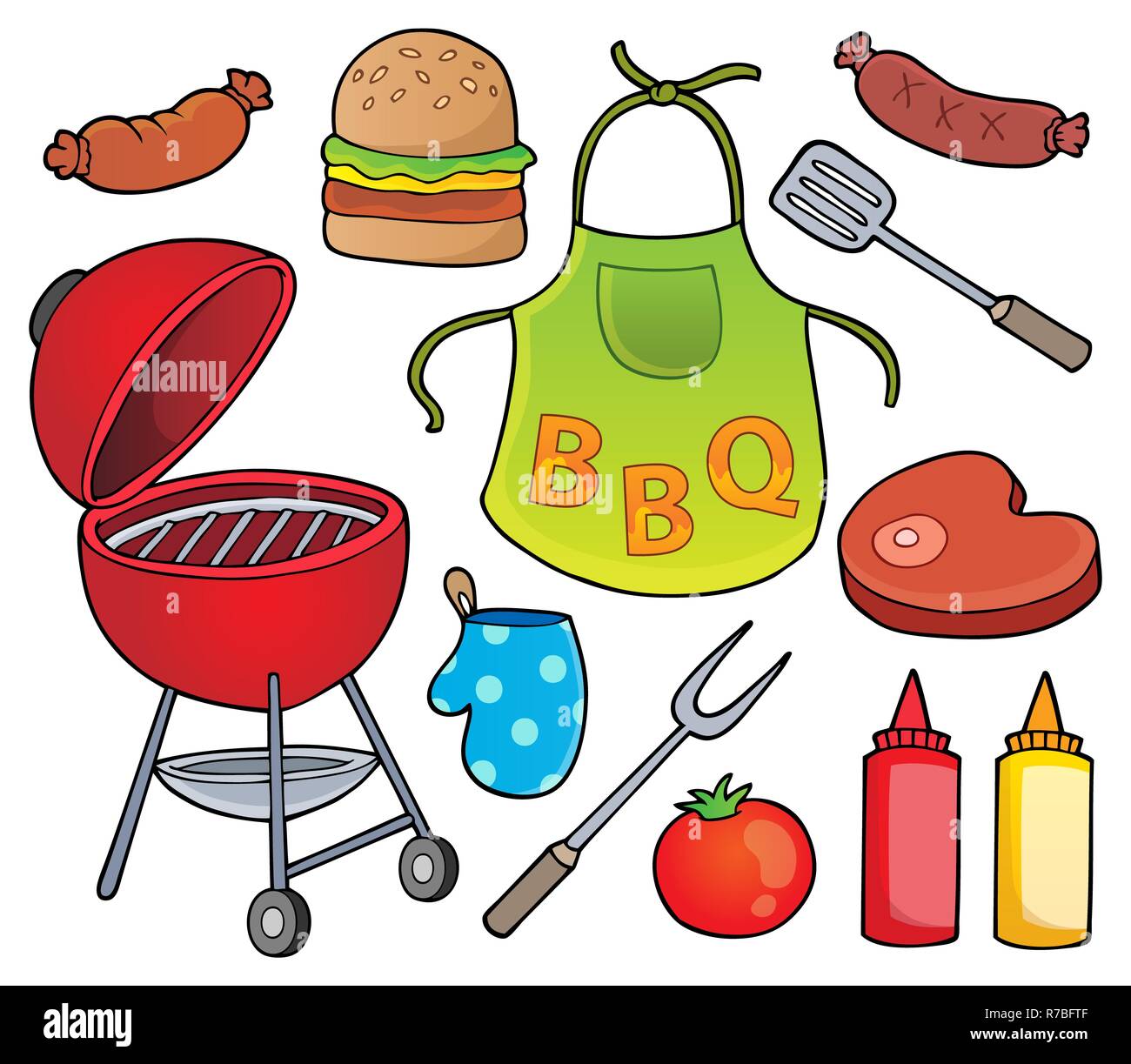 Barbeque theme set 1 Stock Photo - Alamy