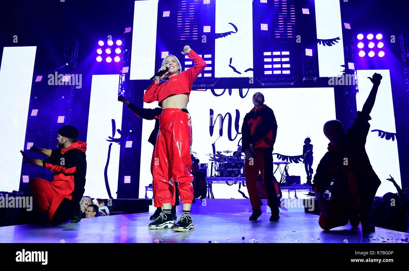 Anne-Marie on stage during day one of Capital's Jingle Bell Ball with ...