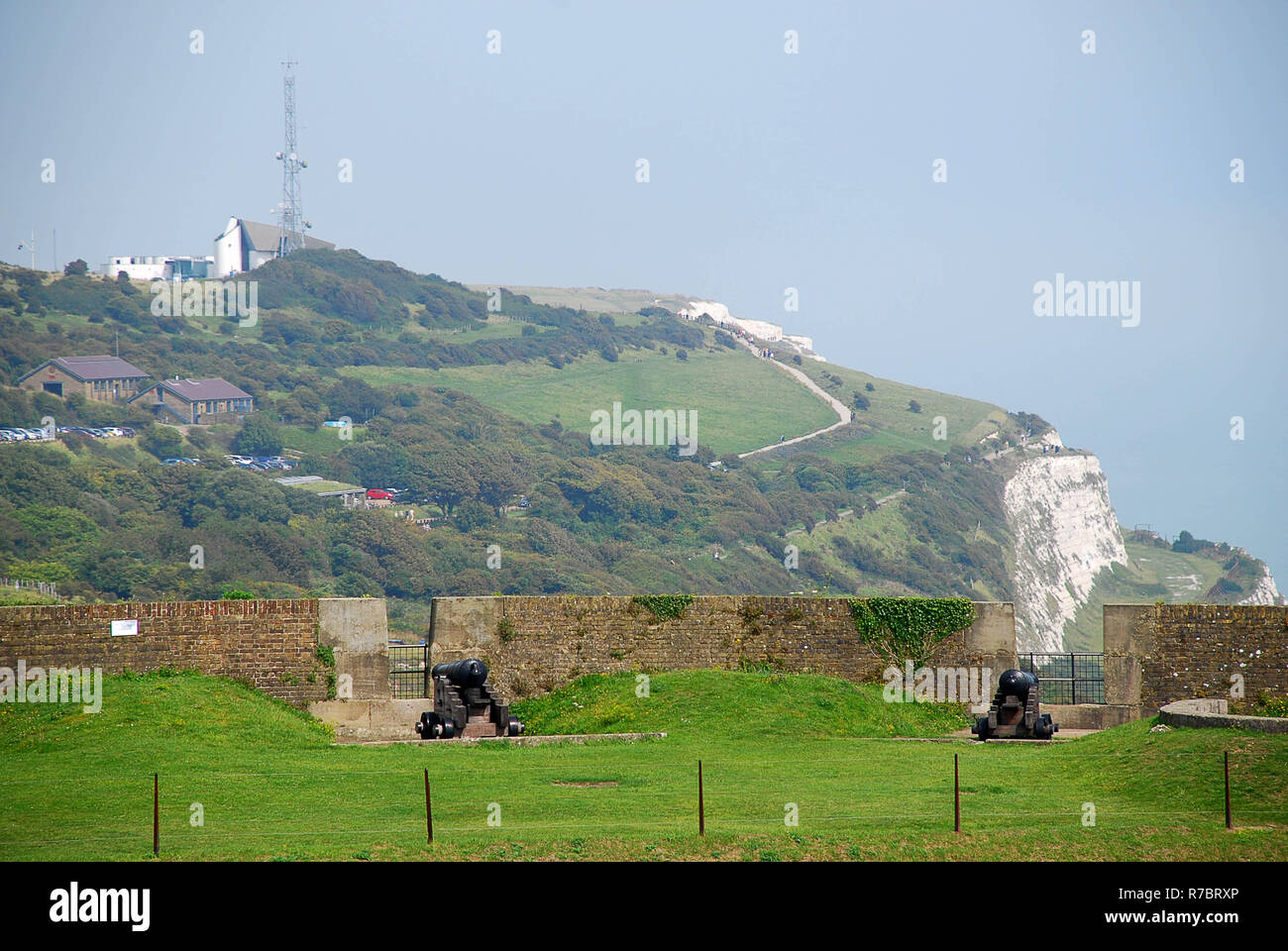 The White Cliffs of Dover are cliffs that form part of the English coastline facing the Strait