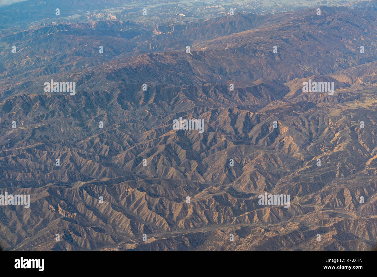 aerial view of California San Andreas Stock Photo