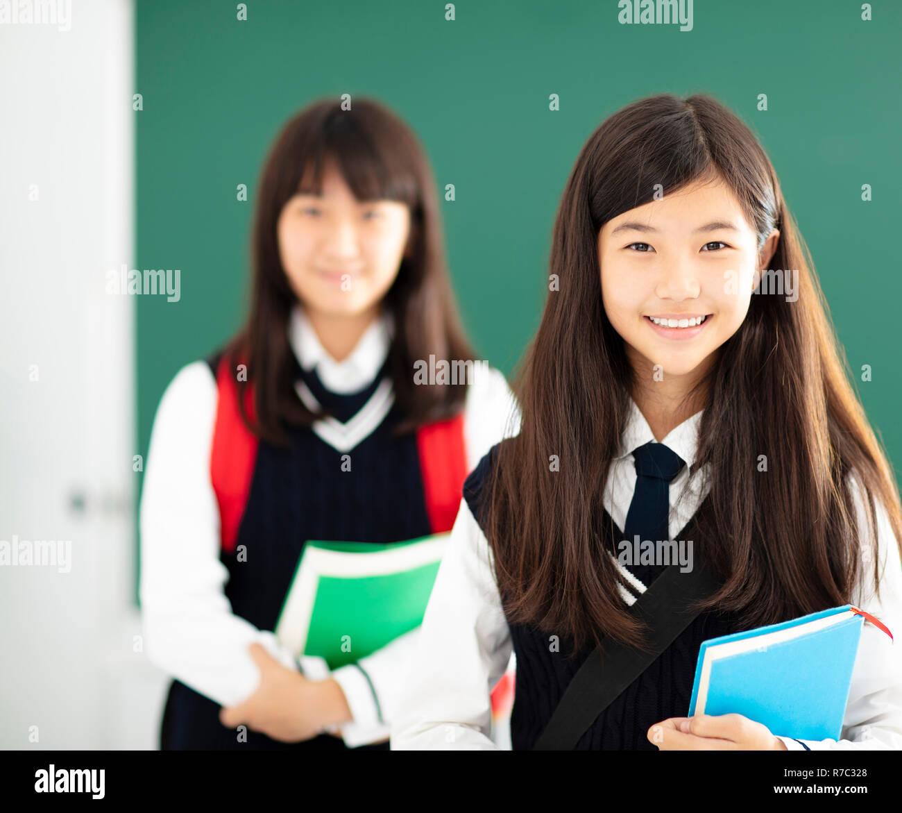 Portrait of teenagers girl student in classroom Stock Photo - Alamy