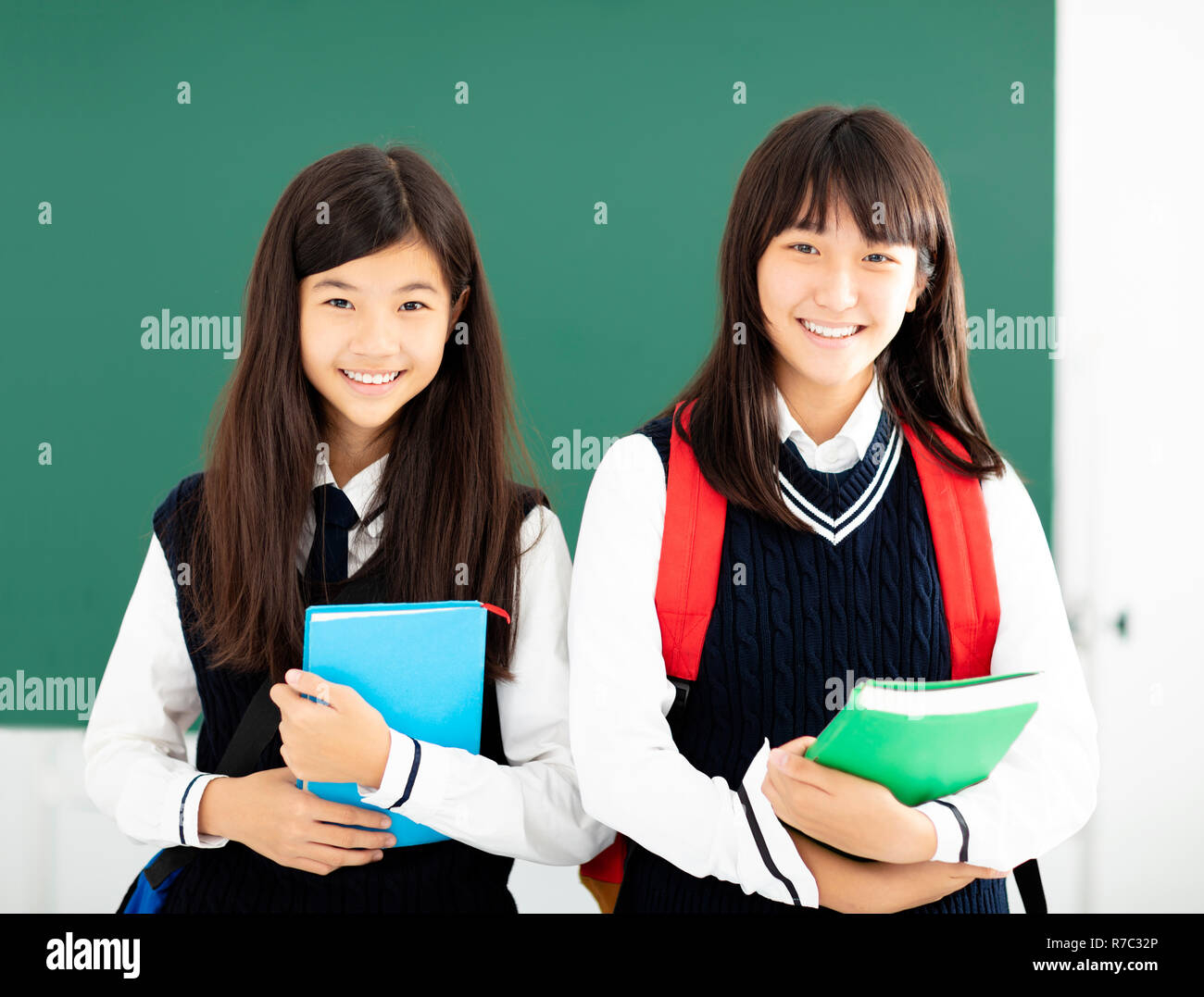 Portrait of teenagers girl student in classroom Stock Photo - Alamy