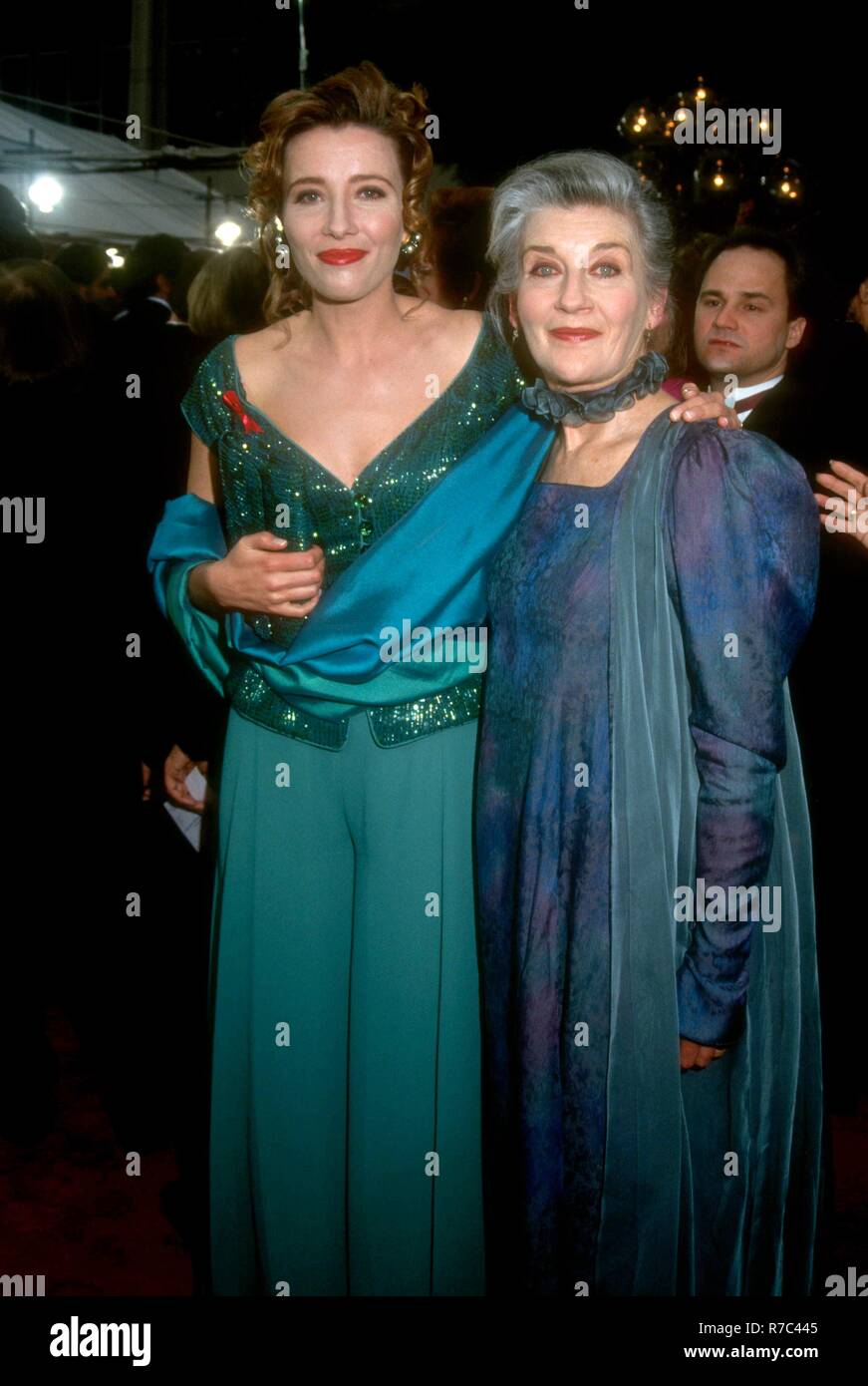 LOS ANGELES, CA - MARCH 29: Actress Emma Thompson and mother Phyllida Law attend the 65th Annual Academy Awards on March 29, 1993 at the Dorothy Chandler Pavilion in Los Angeles, California. Photo by Barry King/Alamy Stock Photo Stock Photo