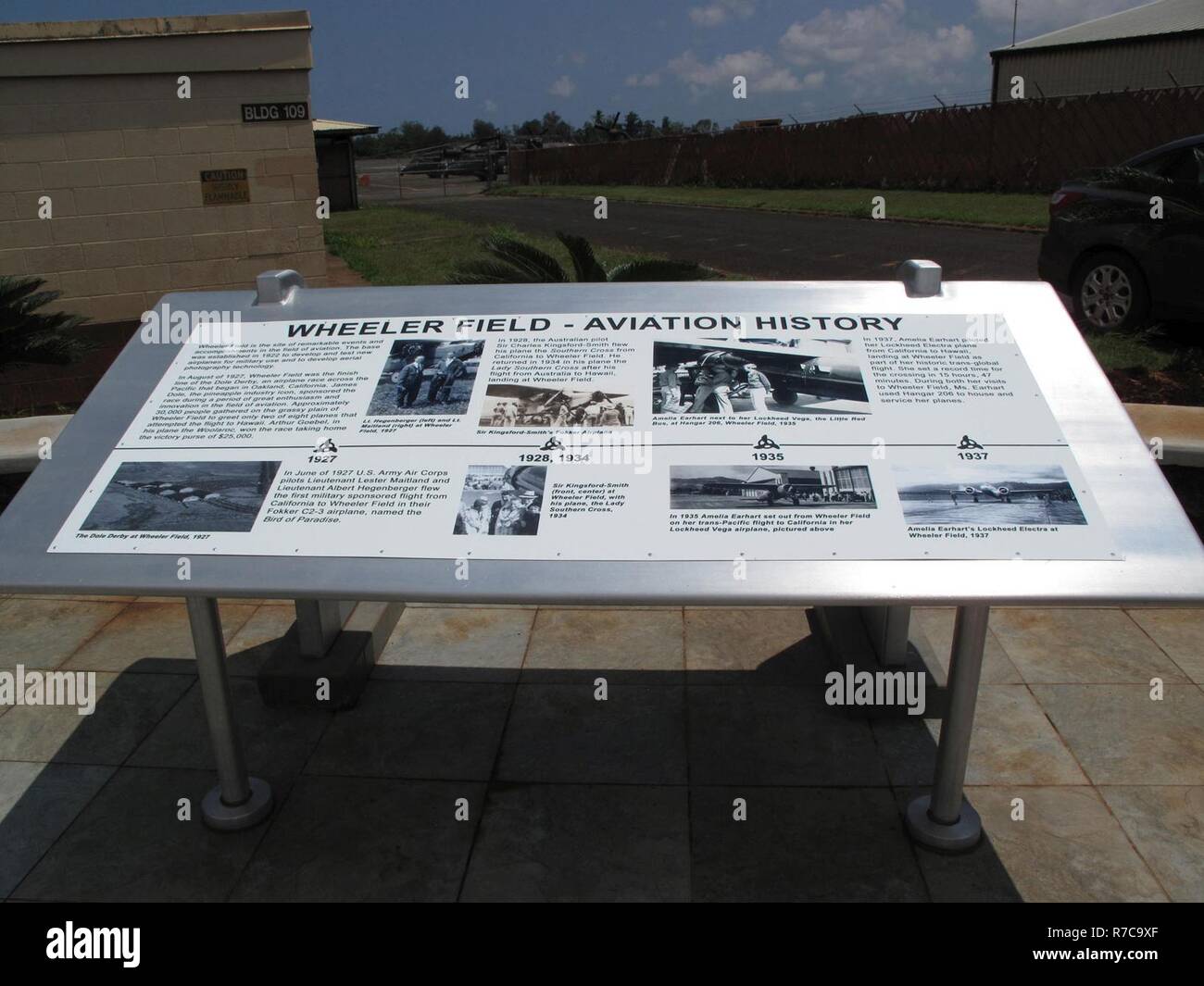 WHEELER ARMY AIRFIELD — One of four interpretive panels placed around
