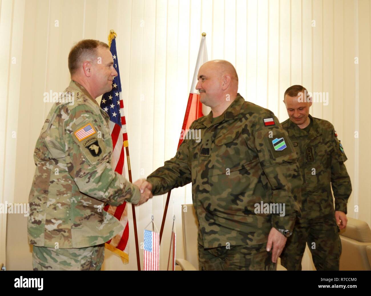 POZNAN, Poland—Lt. Gen. Ben Hodges, commanding general, U.S. Army Europe,  and Maj. Gen. Jaroslaw Mika, general commander, Polish Armed Forces (PAF),  affirm U.S. Army and PAF's collaboration to improve readiness and  interoperability