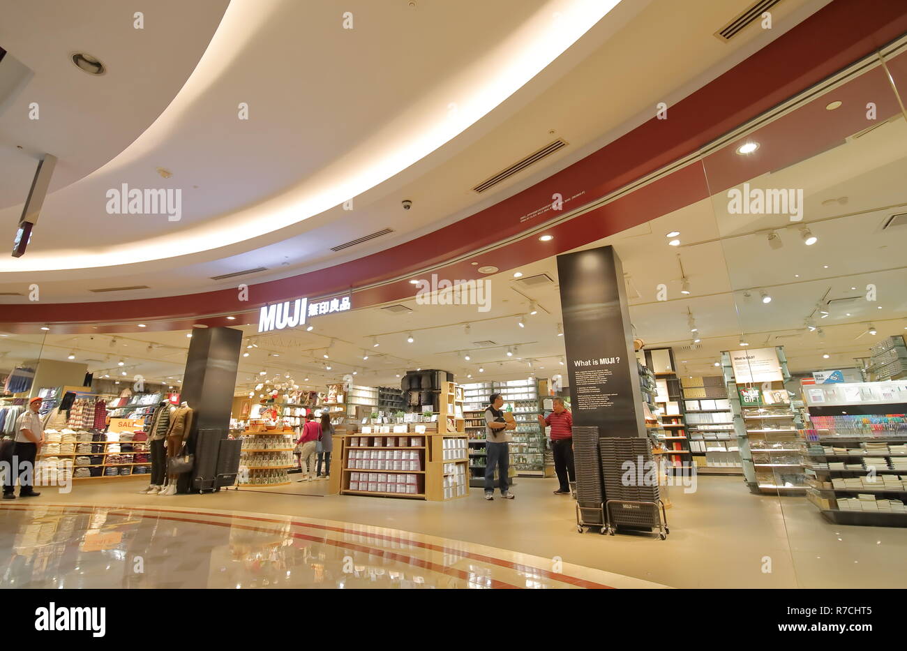 People visit Muji Japanese store at Suria KLCC Shopping mall Kuala Lumpur Malaysia Stock Photo