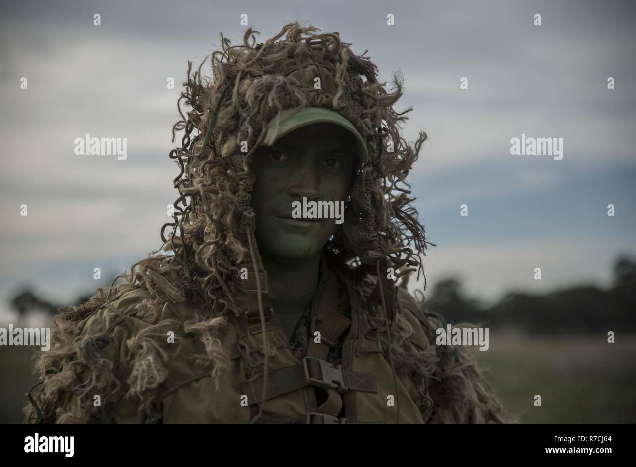Staff Sgt. Martin Lucero competes in a sniper competition, May 16, 2017