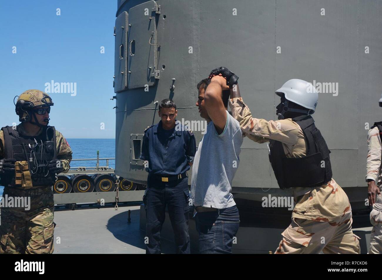 Mediterranean Sea May 14 2017 Mauritanian Sailors And