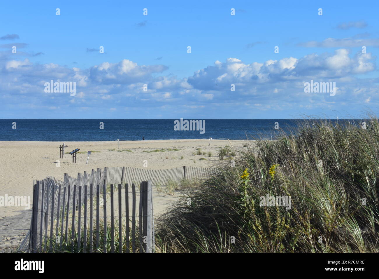View of beach areas in Long Branch, New Jersey, In the autumn -3 Stock Photo