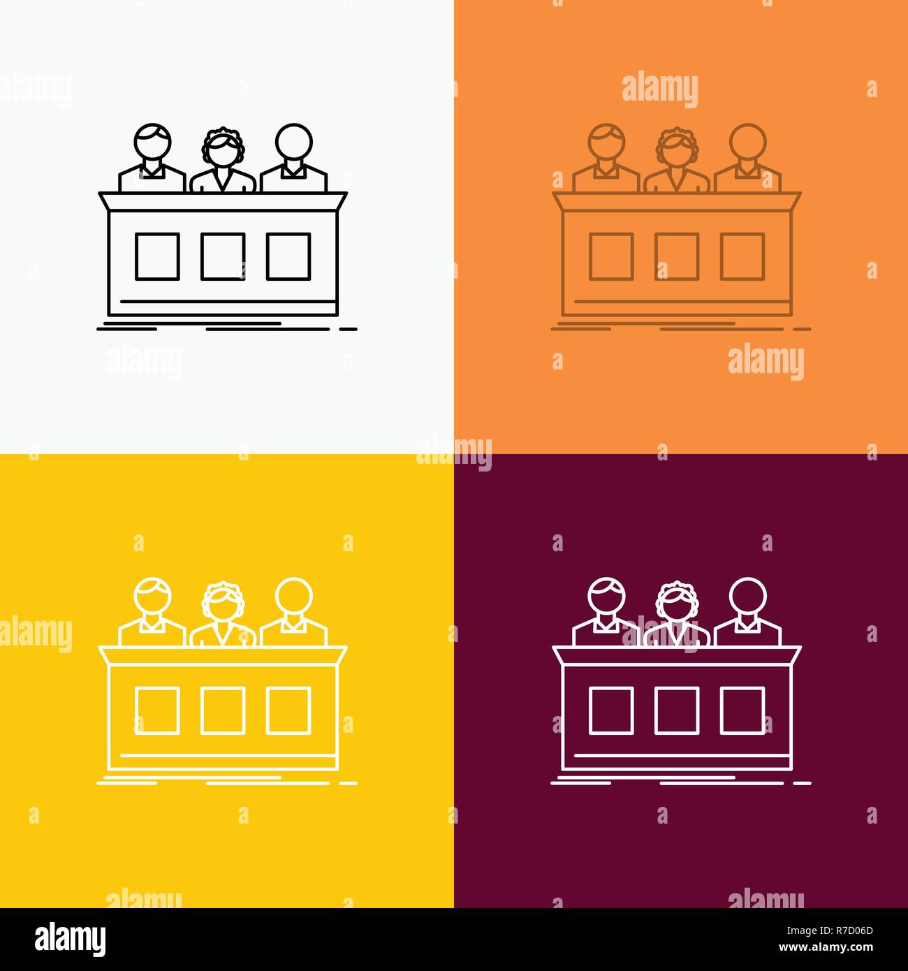 Competition Contest Expert Judge Jury Icon Over Various