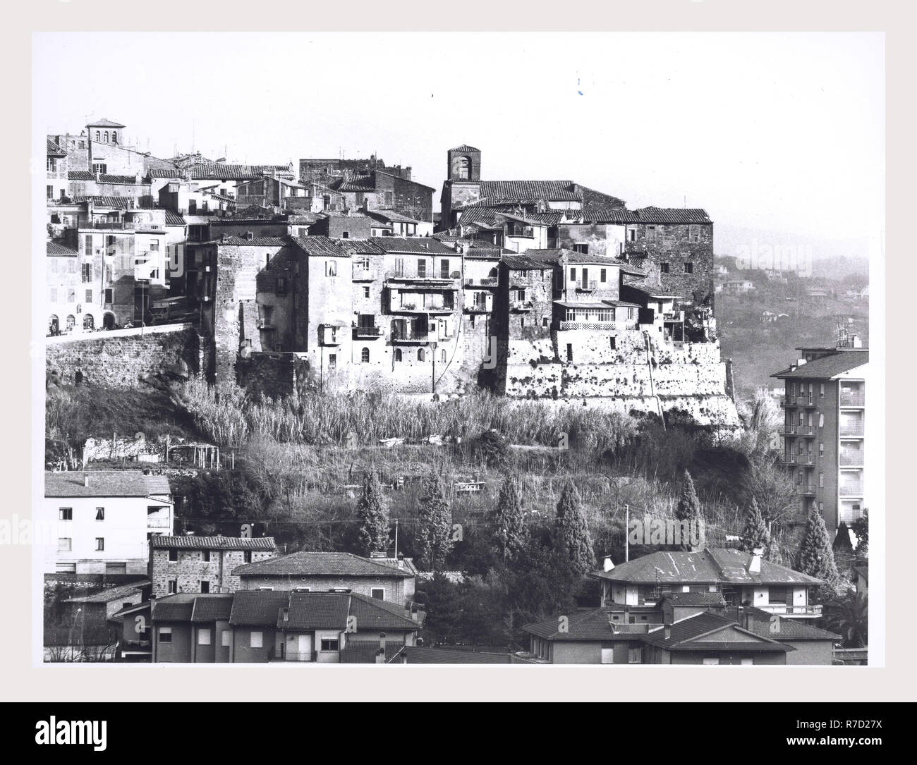 Lazio Viterbo Orte General views, this is my Italy, the italian country of visual history, Post-medieval General views of the Piazza Matteotti and various structures Stock Photo