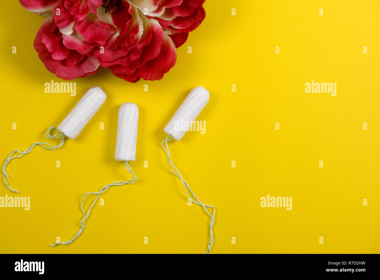 Cotton tampon. Womens comfort, hygiene and protection Stock Photo Alamy