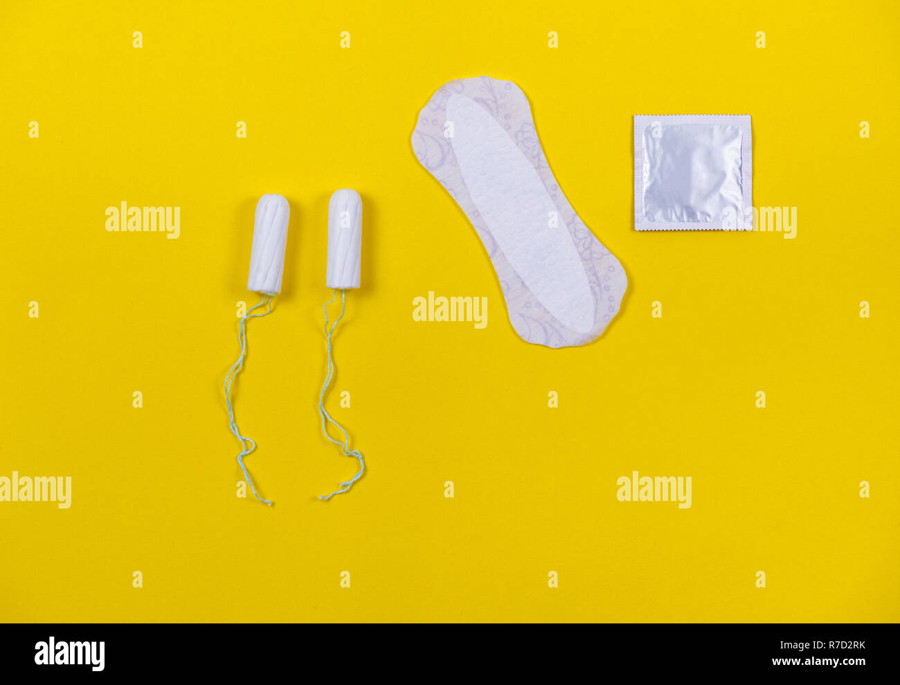 Cotton tampon. Womens comfort, hygiene and protection Stock Photo Alamy