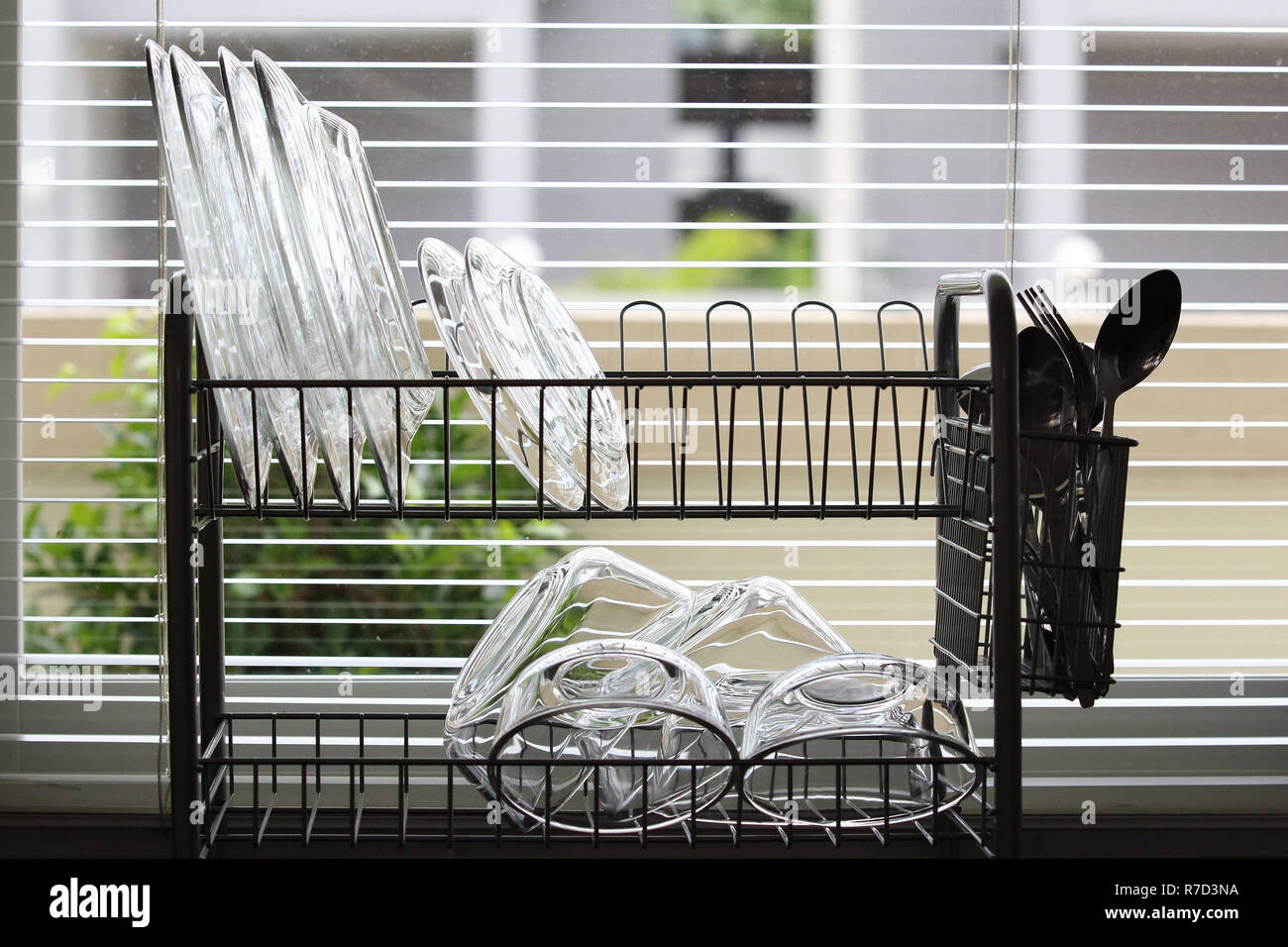 Empty glasses on rack hi-res stock photography and images - Alamy