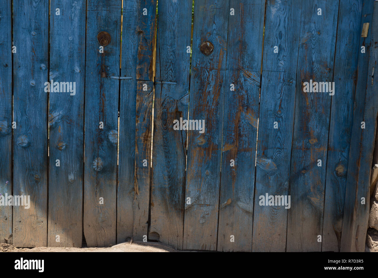 old house and old blue door Stock Photo - Alamy