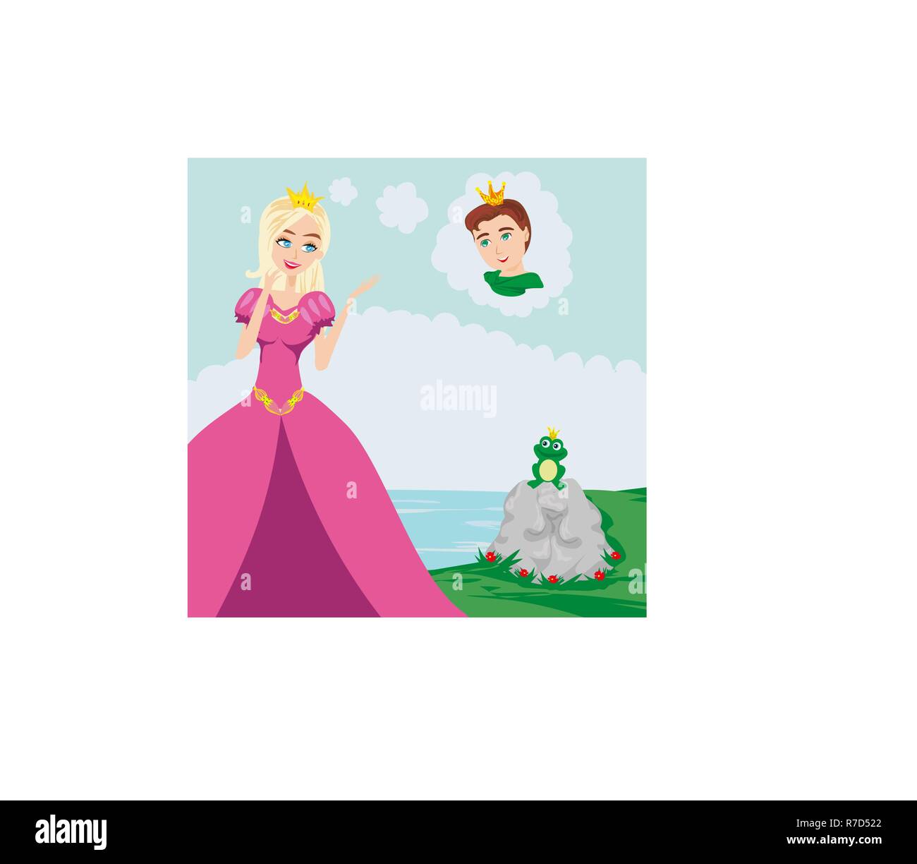 prince enchanted with a frog Stock Vector Image & Art - Alamy