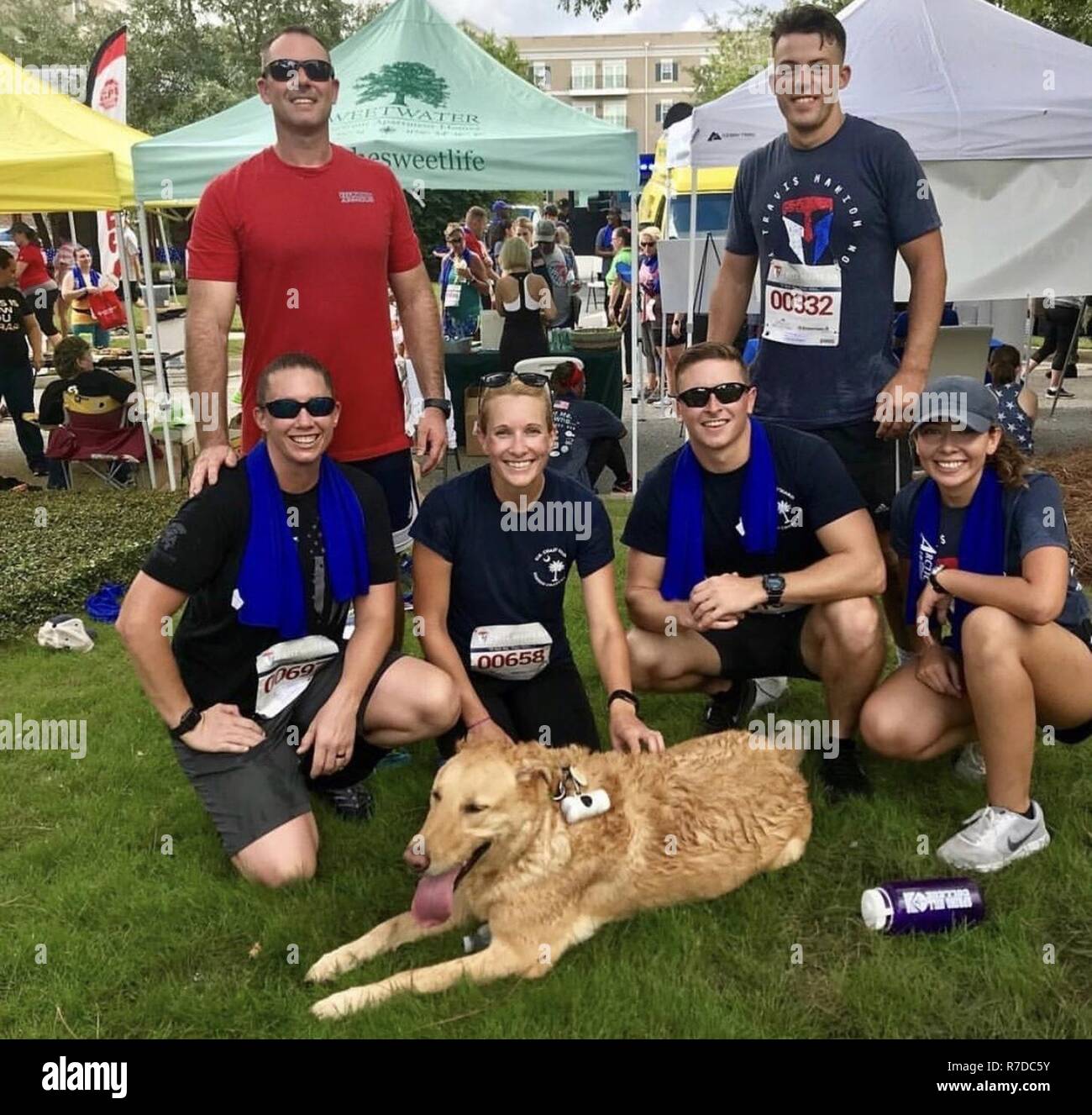 Coast Guard Station Charleston's active and reservist crew pose for a