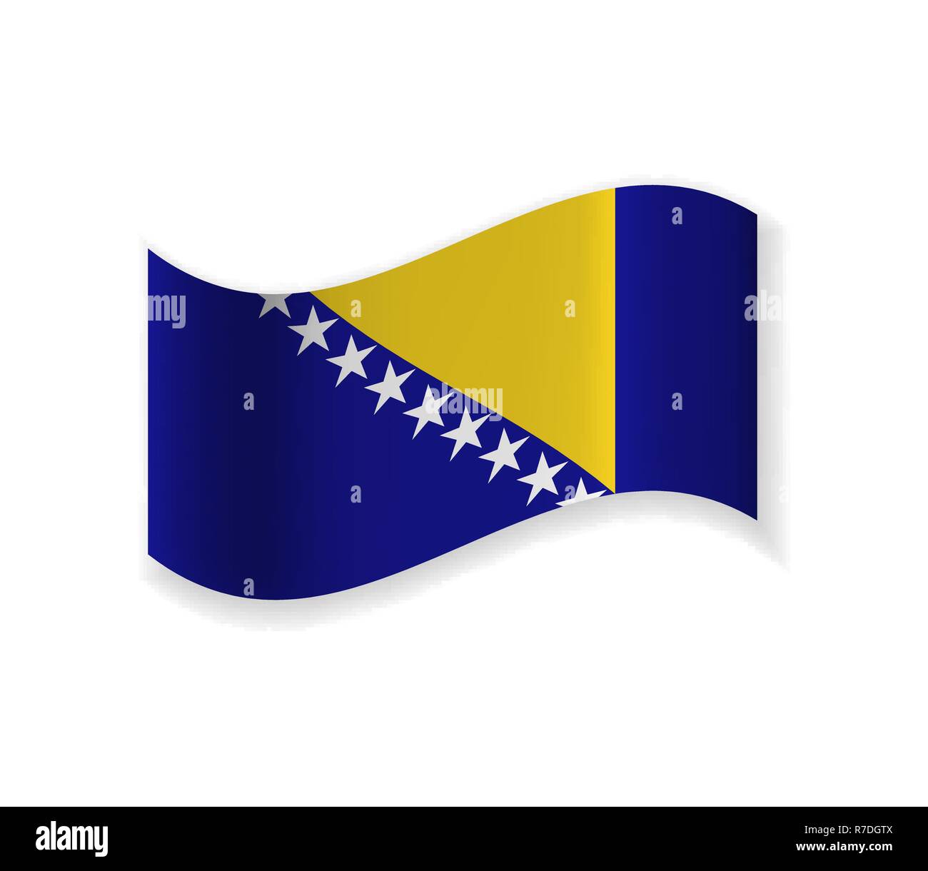 The flag of Bosnia and Herzegovina. country in Europe. National symbol. Vector illustration. Stock Vector